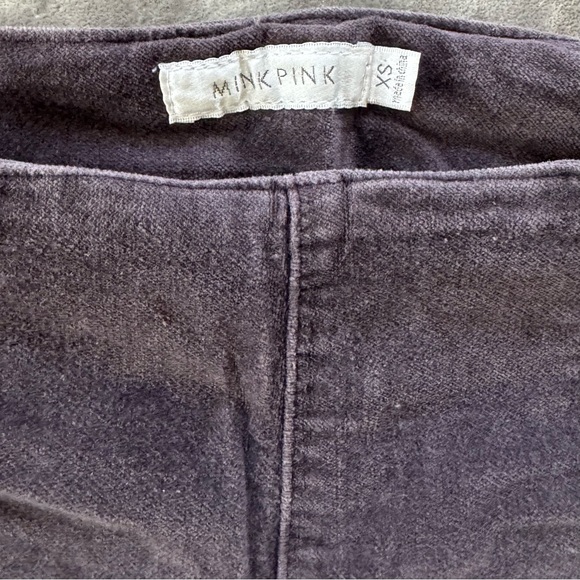 Mink Pink Velvet Micro Shorts Purple Zipper Size XS - Picture 2 of 3